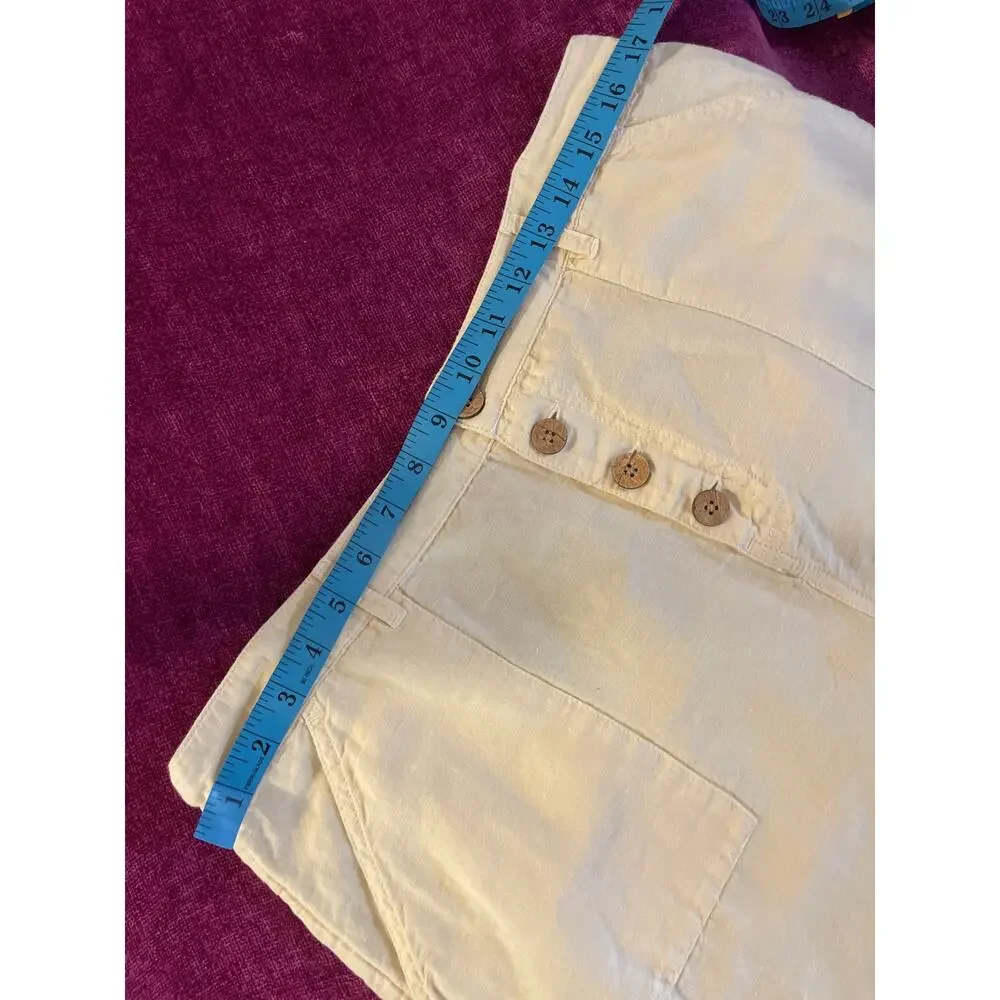 RIP CURL Walk Shorts Lightweight Linen Breezy Button XL VACATION TRAVEL BEACH